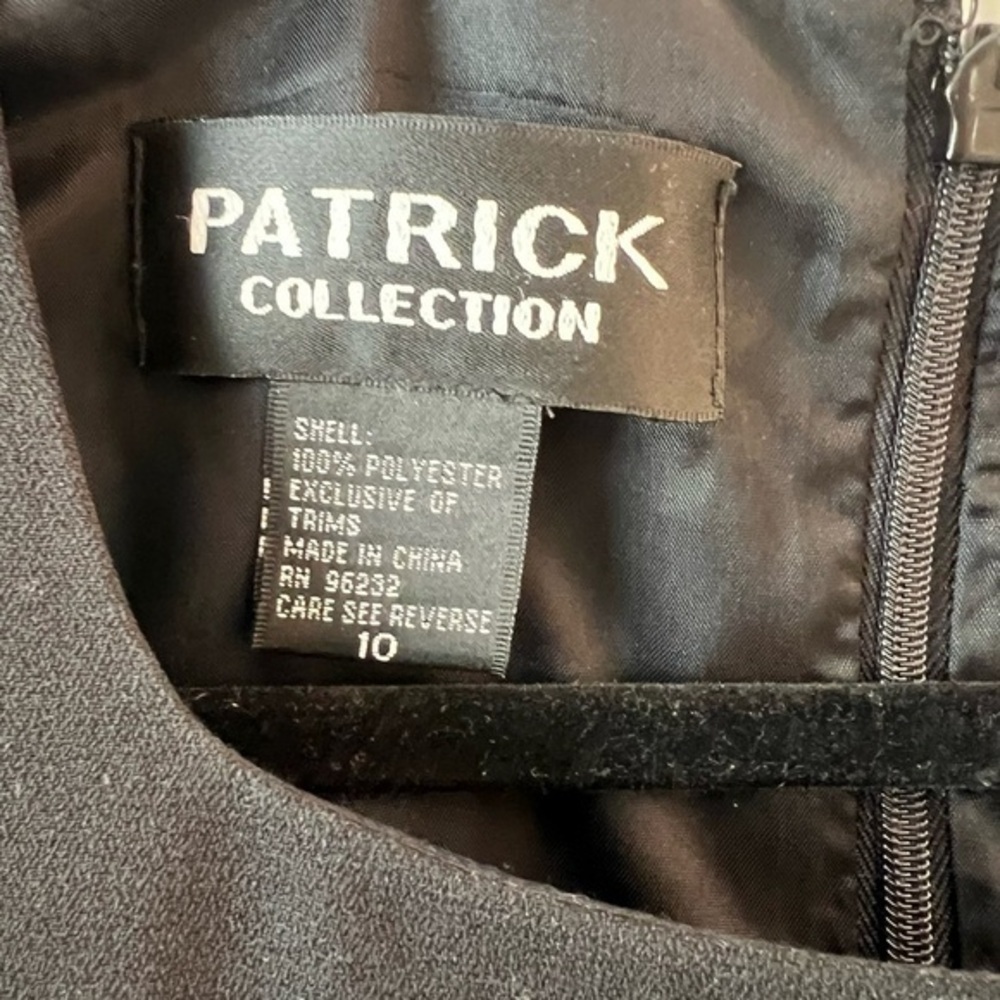 Patrick Collection Sleeveless Black dress with Satin Bow detail at waist size 10 - Picture 4 of 5